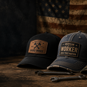 HTBA - Hands That Build America Apparel, Hats, skilled trades, man cave