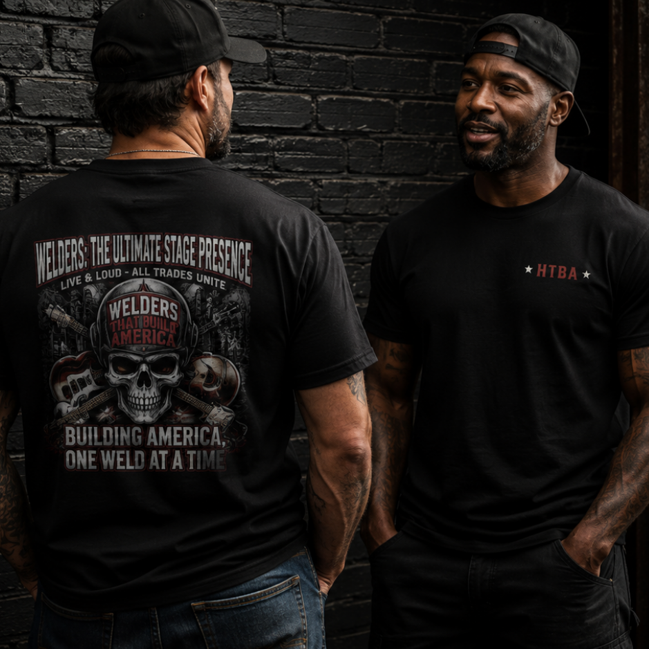 Hands That Build America - T-Shirts, apparel, decor, man cave for the Skilled Trades - Welder