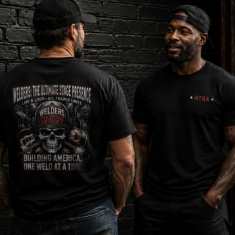 Hands That Build America - T-Shirts, apparel, decor, man cave for the Skilled Trades - Welder