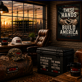 Live Your Trade, HTBA Signature Series, Hands That Build America, Skilled Trades, Man Cave, Home, Workshop, Decor, Gifts and Gear