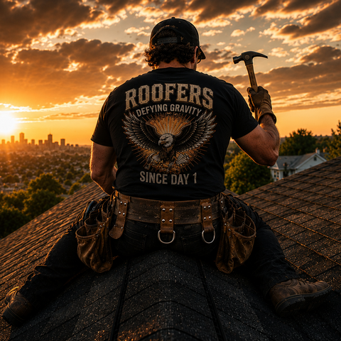 Roofers that Build America - Patriot Skilled Trades - Apparel, Decor, Man Cave, Gifts and Gear