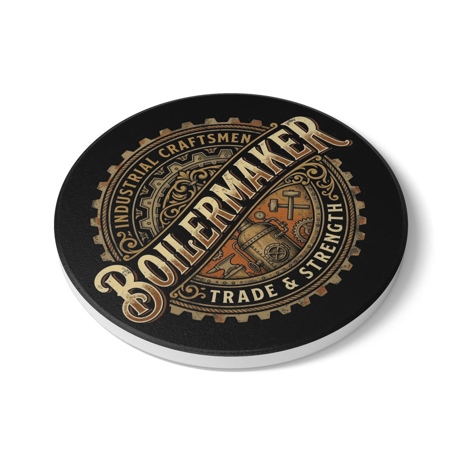 Boilermaker Ceramic Coaster – Industrial Craftsmen 'Trade & Strength' Drink Coaster- DCA0228