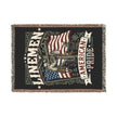 Linemen Woven Blanket — American Pride Patriotic Flag Throw