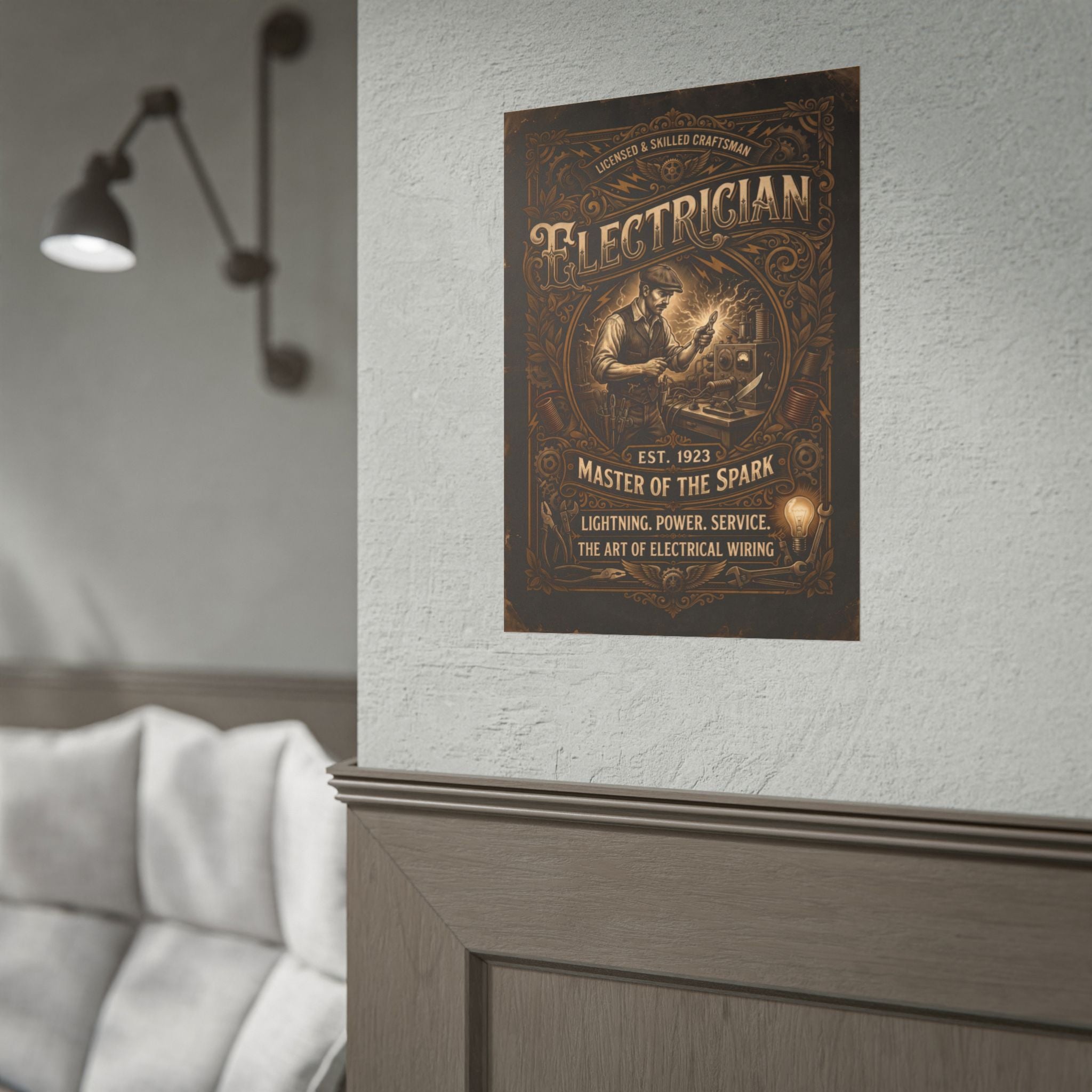 Electrician Vintage Poster — 