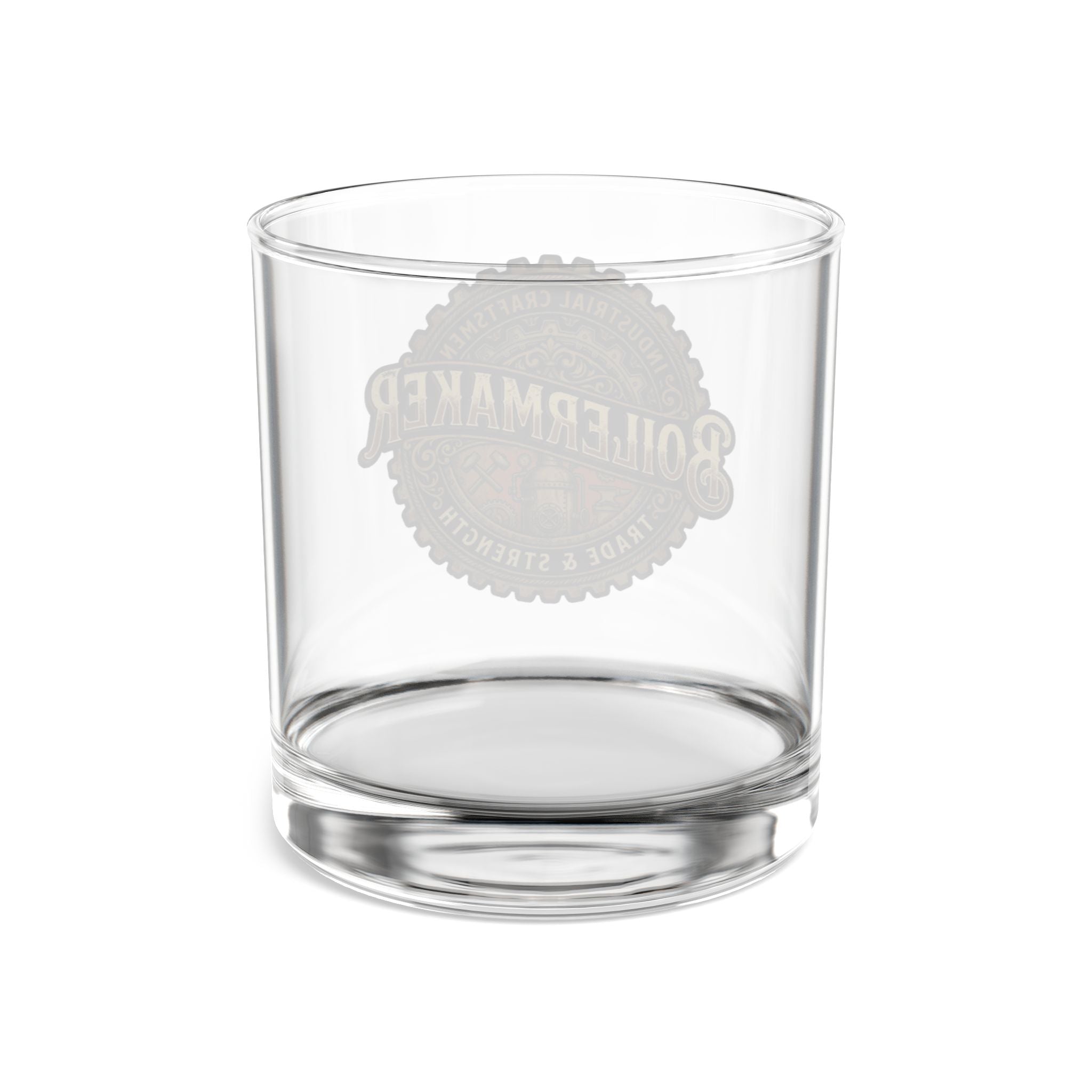 Boilermaker Logo 10oz Rocks Glass — Industrial Bar Whiskey Tumbler - DCA0197