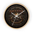 Heavy Equipment Operator Wall Clock — Construction Crew Vintage Badge Clock - DCA0386