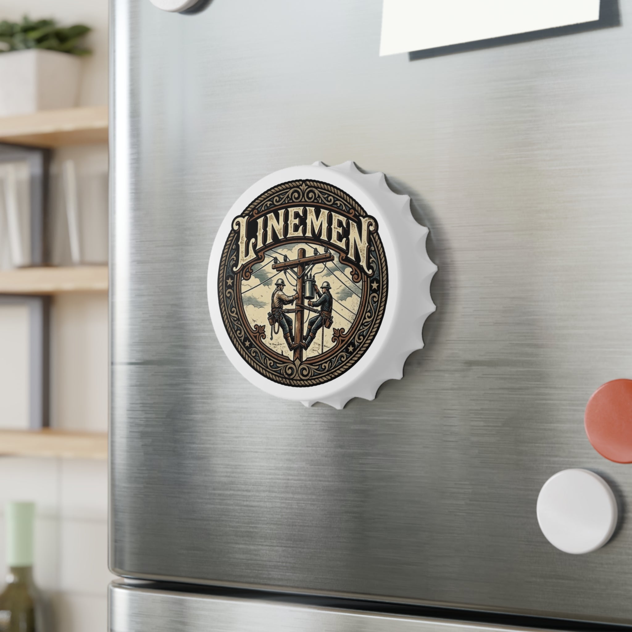 Linemen Bottle Opener — Utility Power Workers Memorial Beer Opener - DCA0169