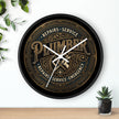 Plumber Vintage Emblem Wall Clock — Repairs • Service • Emergency - DCA0398