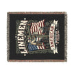 Linemen Woven Blanket — American Pride Patriotic Flag Throw