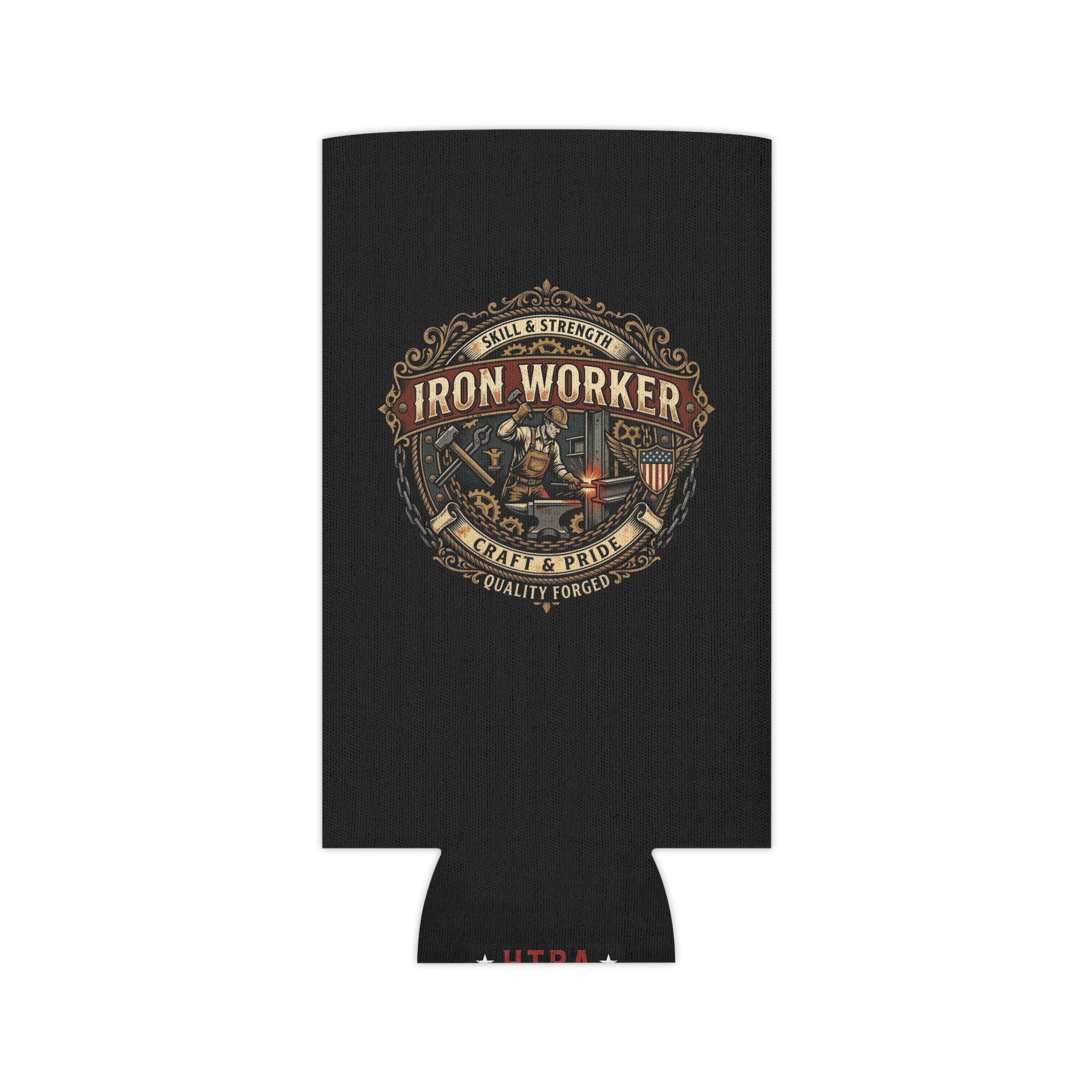 Iron Worker: Skill & Strength- Vintage Trade Logo Can Cooler - DCA0291