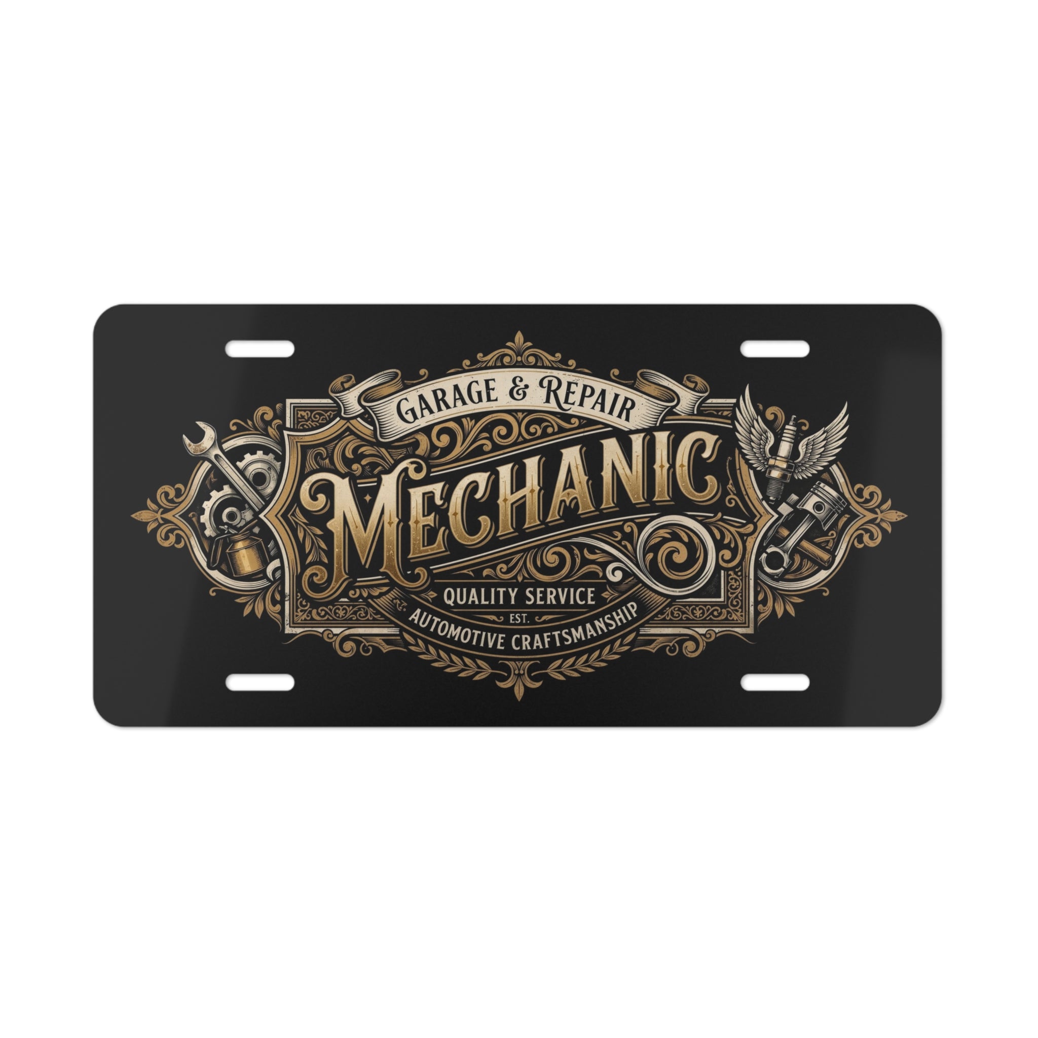 Mechanic Garage Vintage Metal Vanity Plate - DCA0322