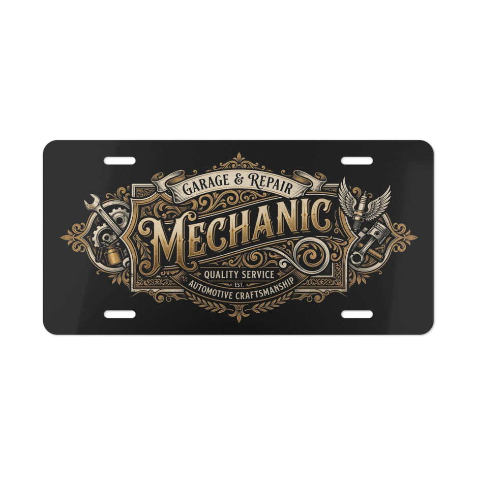 Mechanic Garage Vintage Metal Vanity Plate - DCA0322