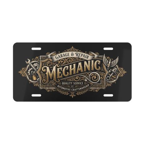 Mechanic Garage Vintage Metal Vanity Plate - DCA0322
