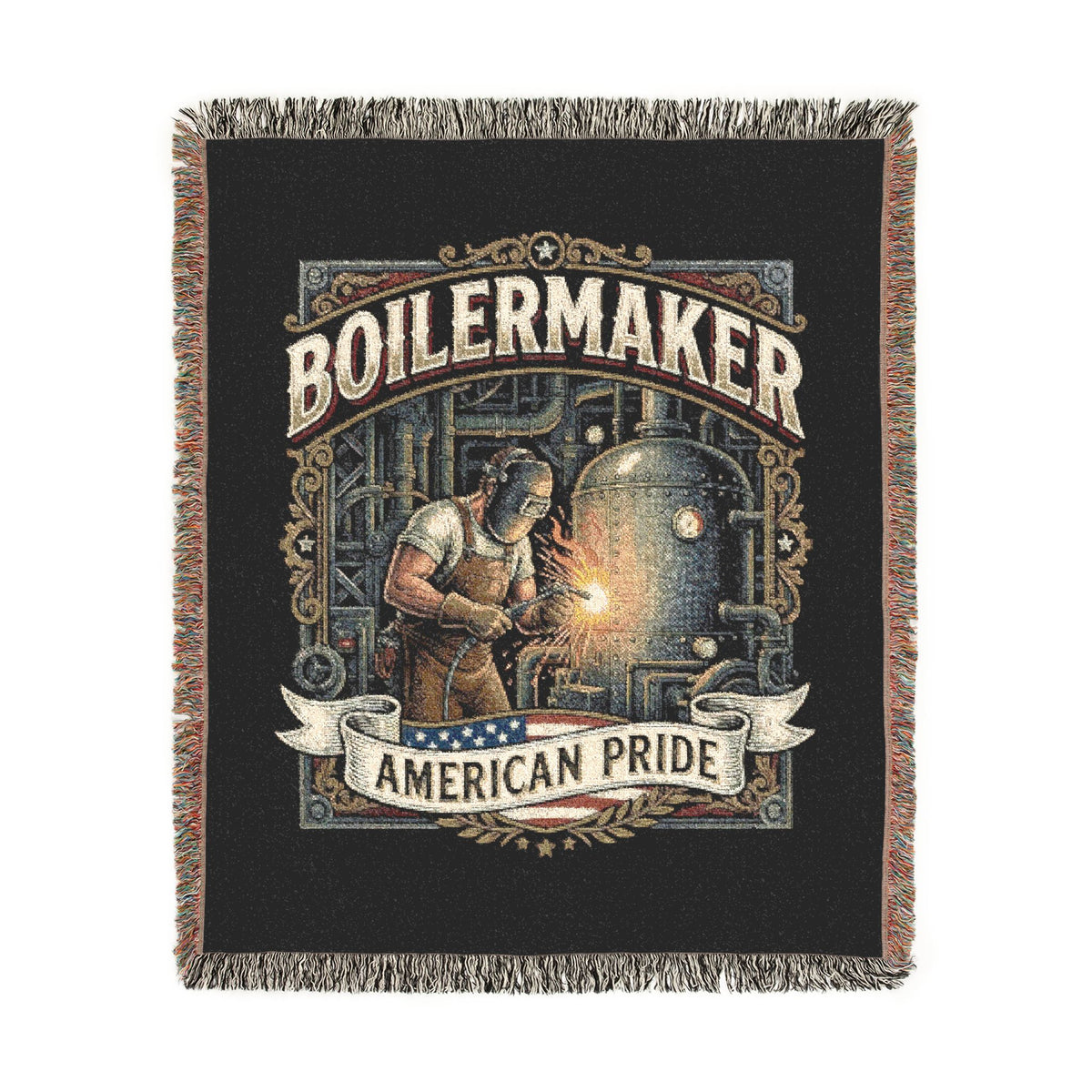 Boilermaker Woven Blanket – American Pride Brewery Throw