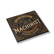 Machinist Ceramic Coaster — Vintage Engineering & Metalwork Design - DCA0412