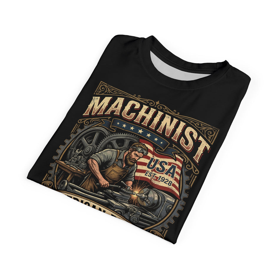 Machinist American Pride Tee — USA Precision Tradesman Graphic Tee - DCA0407