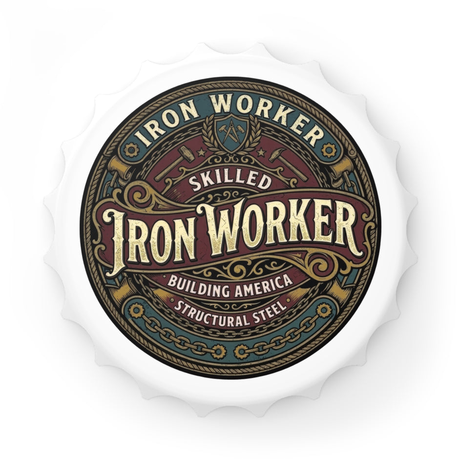 Iron Worker Bottle Opener — Skilled Structural Steel Craftsman Cap Opener - DCA0267