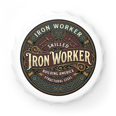 Iron Worker Bottle Opener — Skilled Structural Steel Craftsman Cap Opener - DCA0267