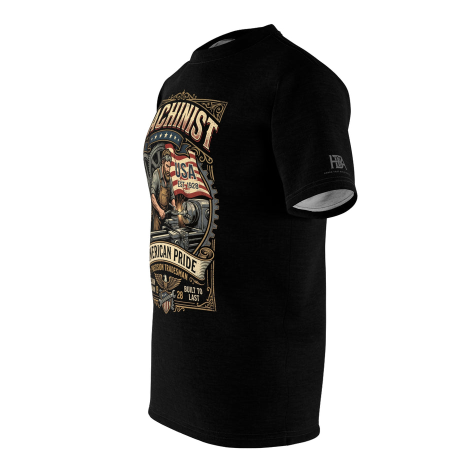 Machinist American Pride Tee — USA Precision Tradesman Graphic Tee - DCA0407