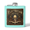 Electrician Licensed & Bonded Flask – 6oz Stainless Steel Hip Flask (Power • Lighting • Repairs) - DCA0421