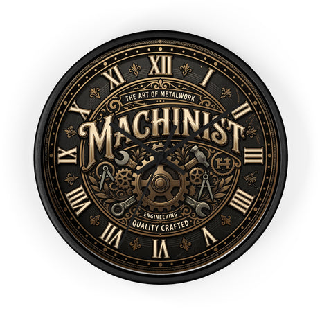 Machinist Wall Clock — Vintage Gearwork Industrial Decor (The Art of Metalwork) - DCA0406