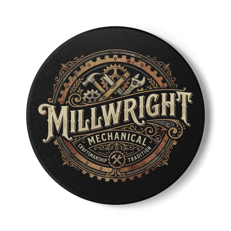 Millwright Mechanical Coaster — Vintage Industrial Ceramic Drink Coaster - DCA0235