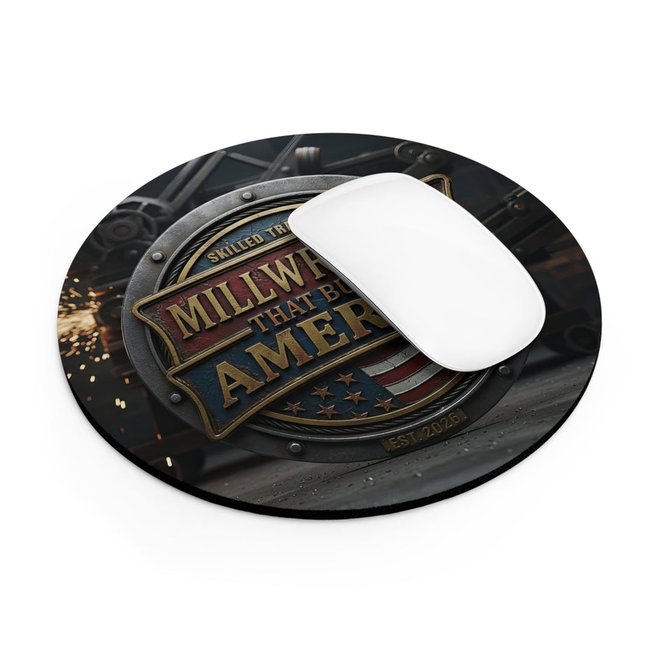 Millwrights That Build America Round Mouse Pad MP1018