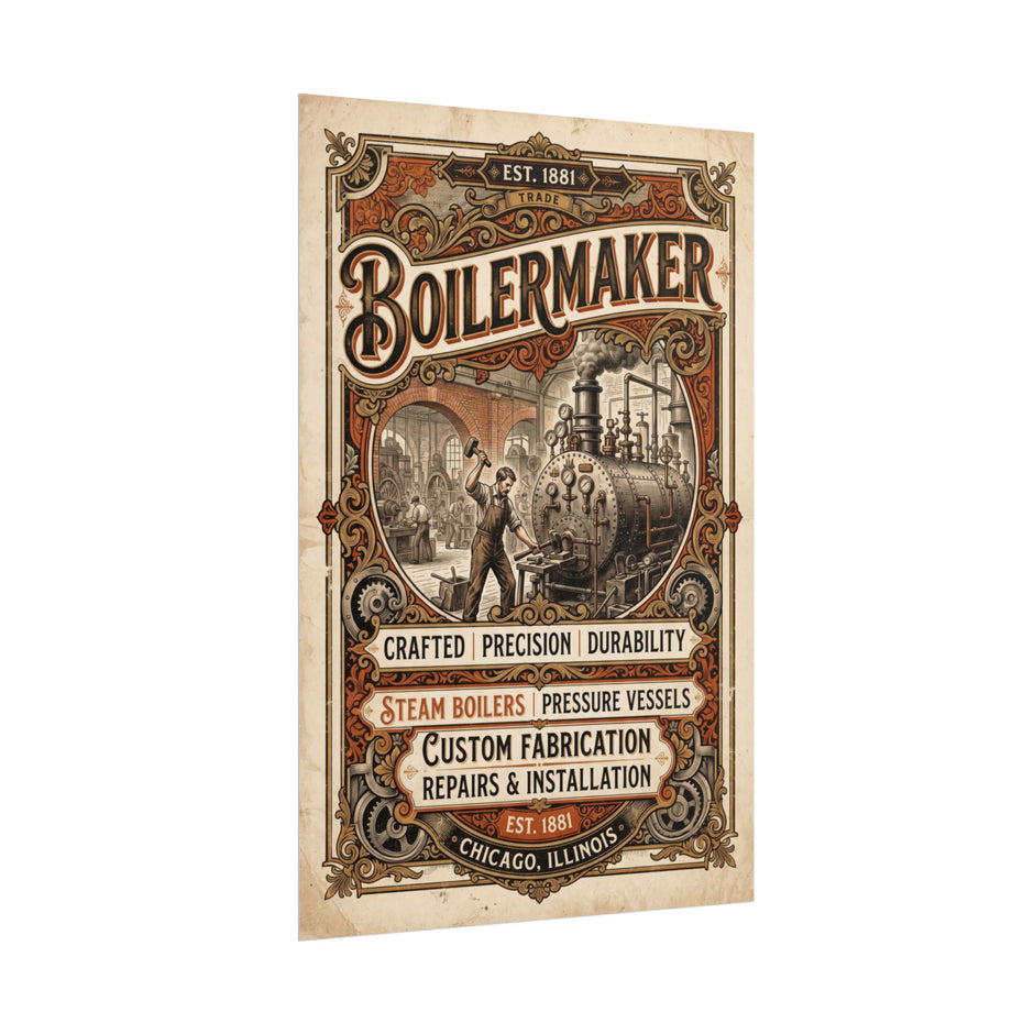 Boilermaker Vintage Industrial Rolled Poster — DCA0367
