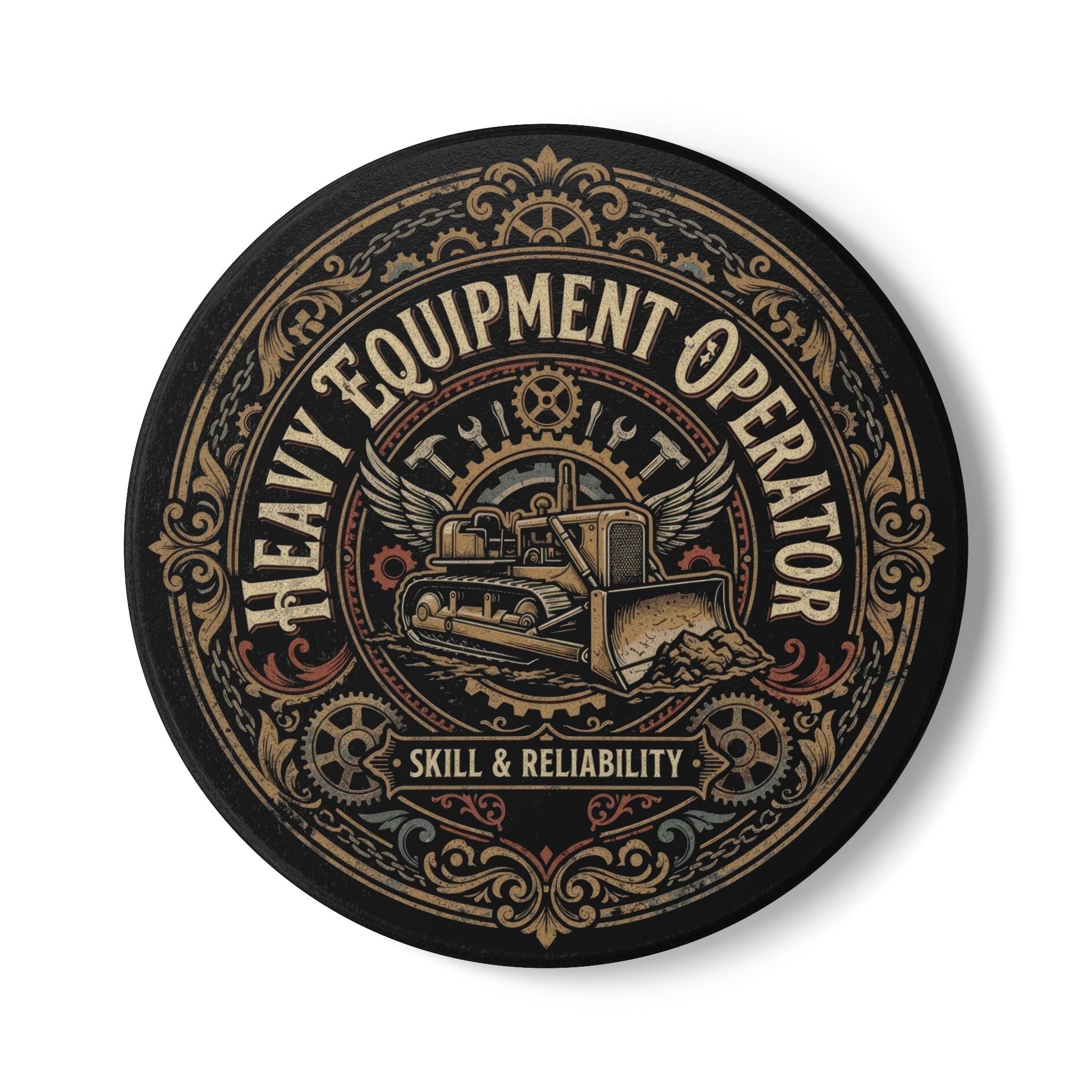 Heavy Equipment Operator Ceramic Coaster — DCA0288