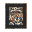 Heavy Equipment Operator Woven Blanket — American Pride Flag Design