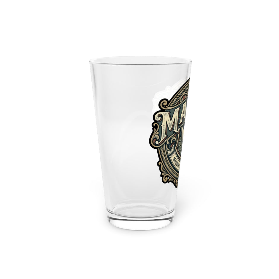 Mason 16oz Pint Glass — Vintage Tradesman Beer Glass - DCA0185