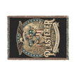 Plasterer Woven Blanket — Patriotic Throw Blanket with Vintage American Seal