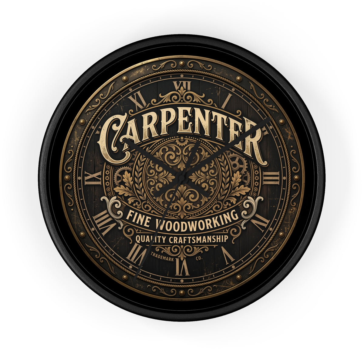 Carpenter Wall Clock — Vintage Woodworking Sign Clock for Workshop & Home - DCA384