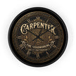 Carpenter Wall Clock — Vintage Woodworking Sign Clock for Workshop & Home - DCA384
