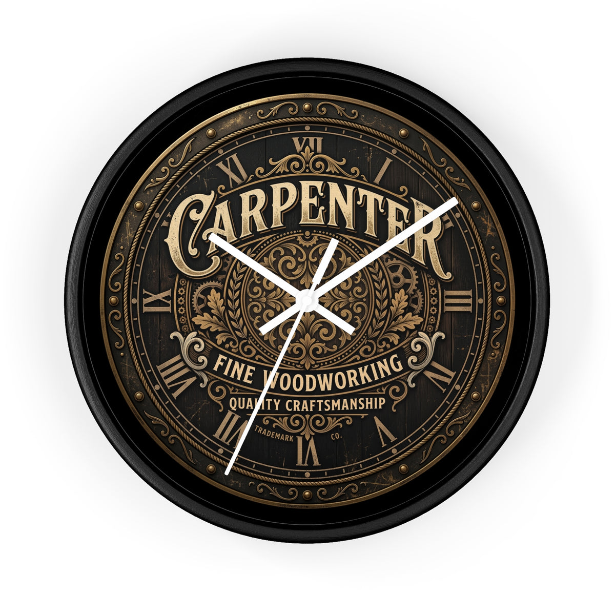 Carpenter Wall Clock — Vintage Woodworking Sign Clock for Workshop & Home - DCA384