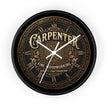 Carpenter Wall Clock — Vintage Woodworking Sign Clock for Workshop & Home - DCA384