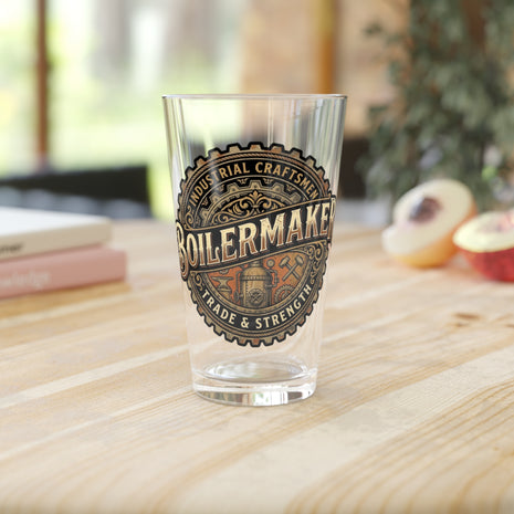 Boilermaker Vintage Emblem Pint Glass — 16oz Beer Glass - DCA0154