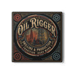 Oil Rigger Ceramic Coaster — Vintage Drilling & Production Design - Oil Rigger - DCA0236