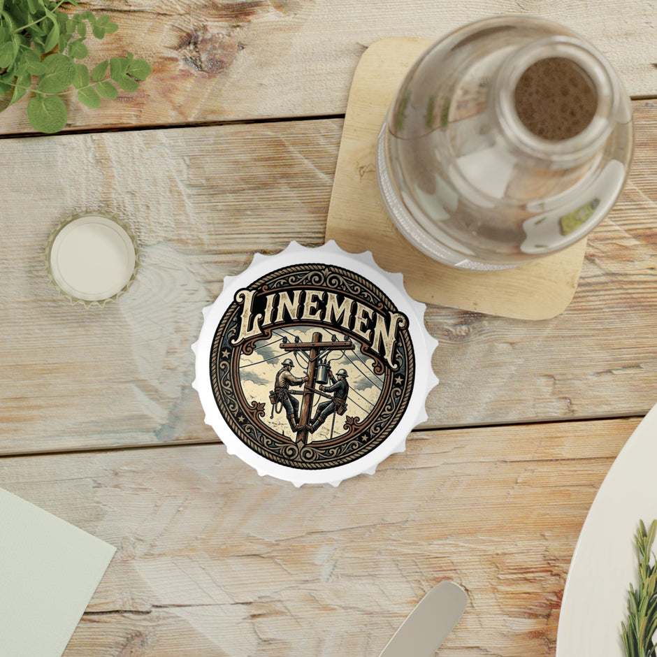 Linemen Bottle Opener — Utility Power Workers Memorial Beer Opener - DCA0169