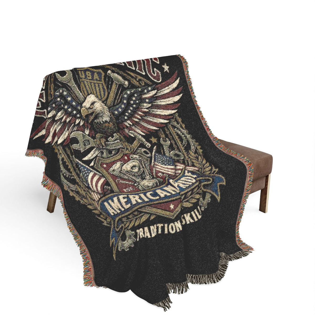 Mechanic Woven Blanket — American Pride Eagle Throw