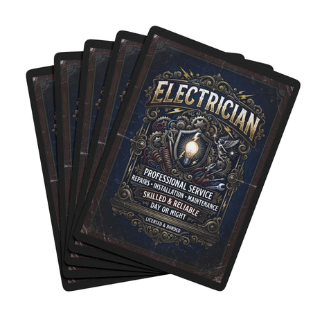 Electrician Poker Playing Cards — Vintage Tradesman Card Deck - DCA0354