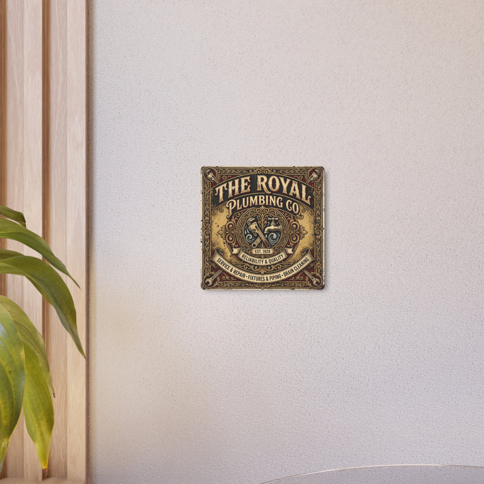Plumbing - The Royal Plumbing Co. Vintage Metal Sign — Retro Plumbing Wall Art - DCA0443
