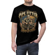 Pipe Fitter American Pride Tee — Vintage Patriotic Tradesman T-Shirt - DCA0332