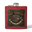 HVAC Technician 6oz Stainless Steel Flask — Service • Repair • Install Gift - DCA0423