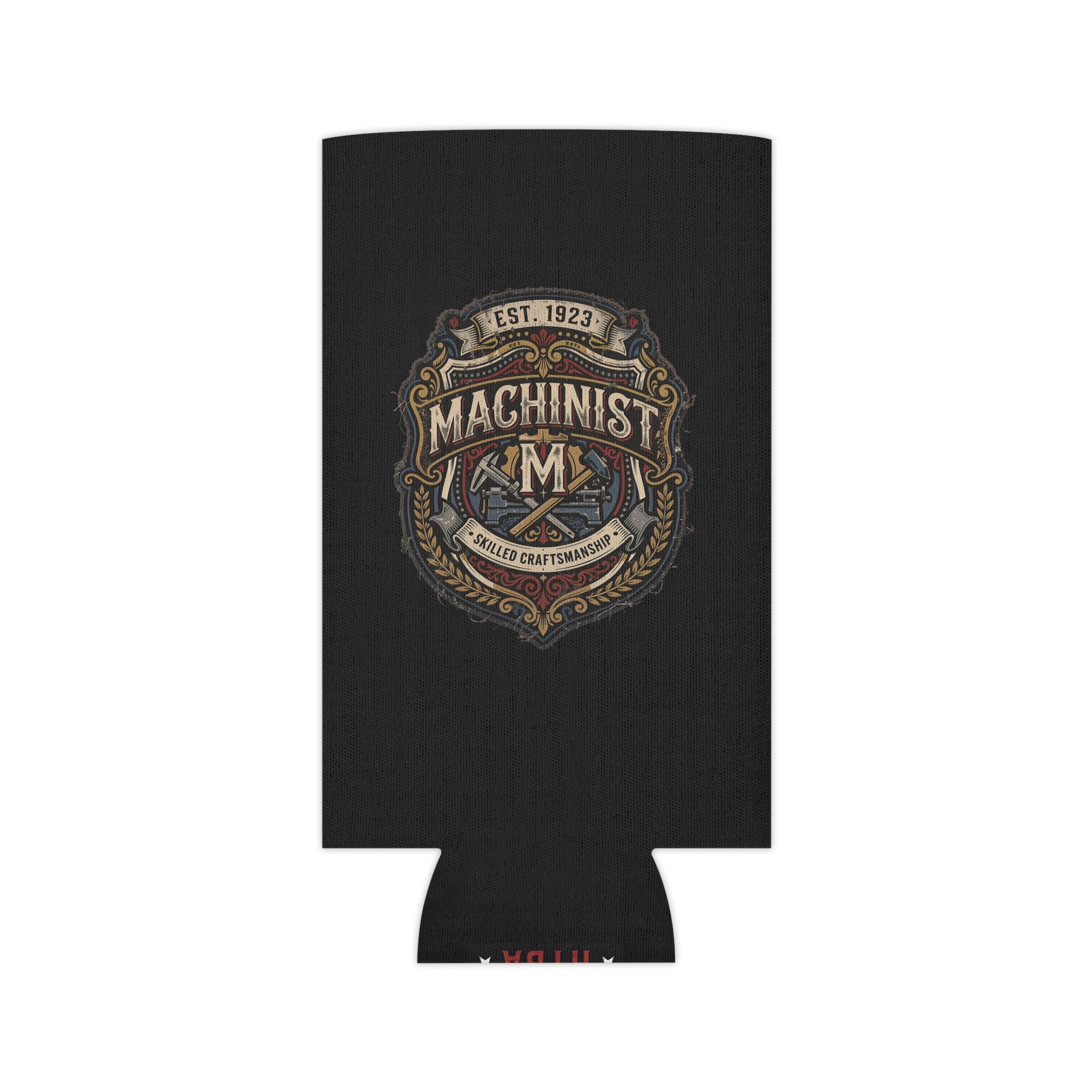 Machinist Can Cooler — Vintage Skilled Craftsman Beer Koozie (Est. 1923) - DCA0418