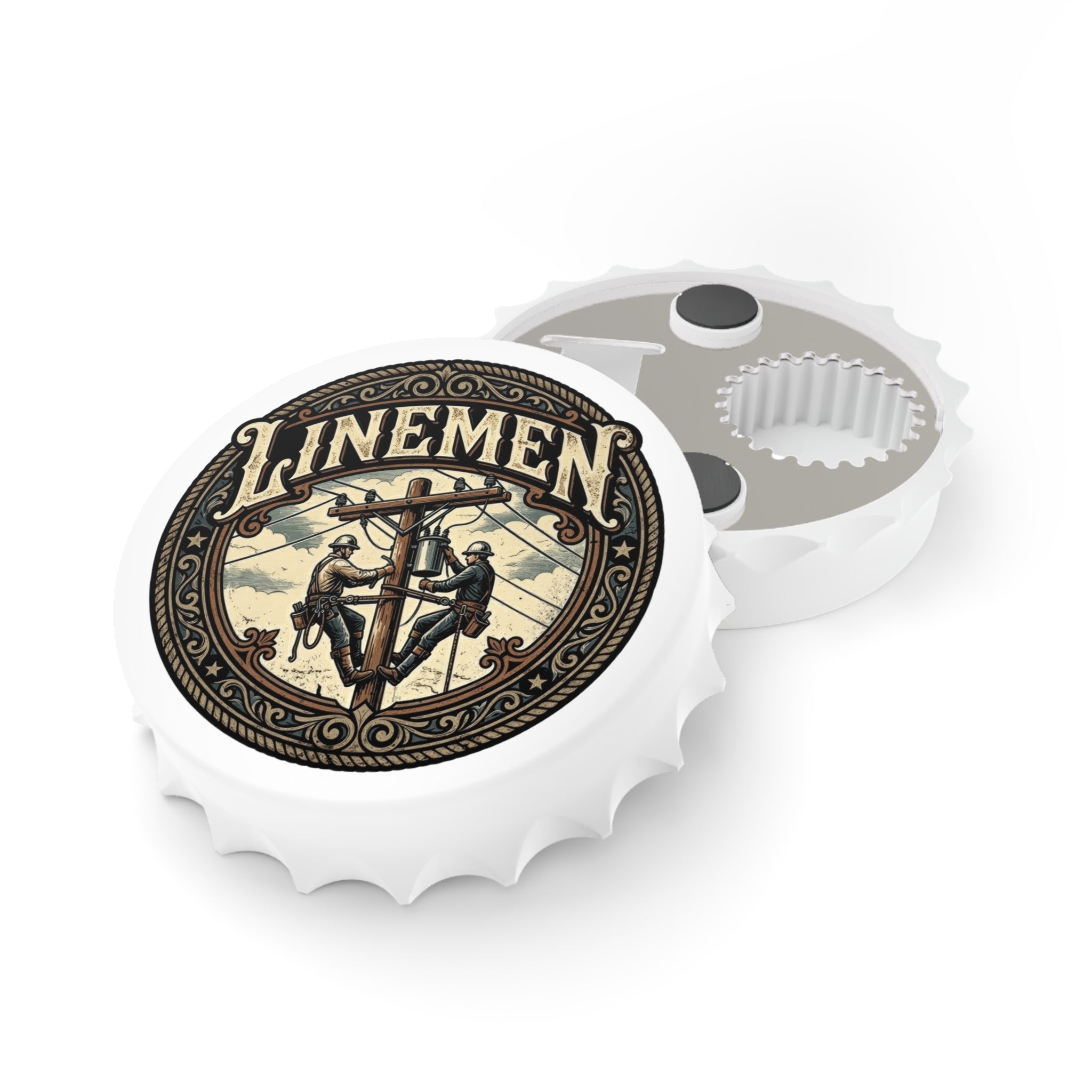 Linemen Bottle Opener — Utility Power Workers Memorial Beer Opener - DCA0169