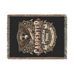 Carpenter Pride Woven Blanket — American Carpenter Emblem Throw