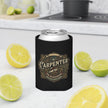 Carpenter Can Cooler — Retro Woodworking Logo Beverage Insulator - DCA0286