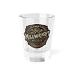 Millwright Mechanical Logo Shot Glass — 1.5oz Vintage Industrial Barware - DCA0188