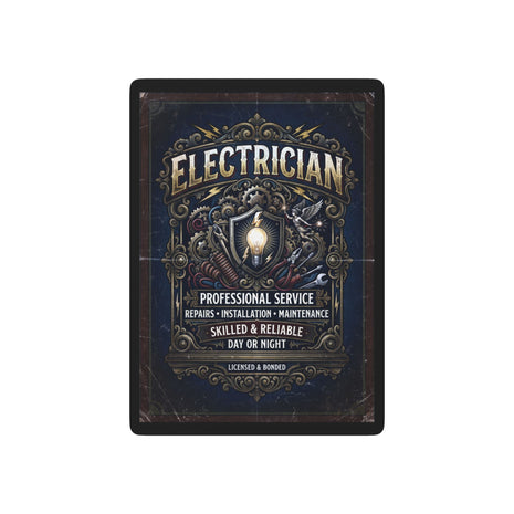 Electrician Poker Playing Cards — Vintage Tradesman Card Deck - DCA0354